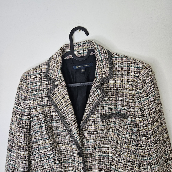Brooks Brothers Tweed Jacket Blazer Sz 2 Multicolor Textured Corporate Preppy - Picture 5 of 13
